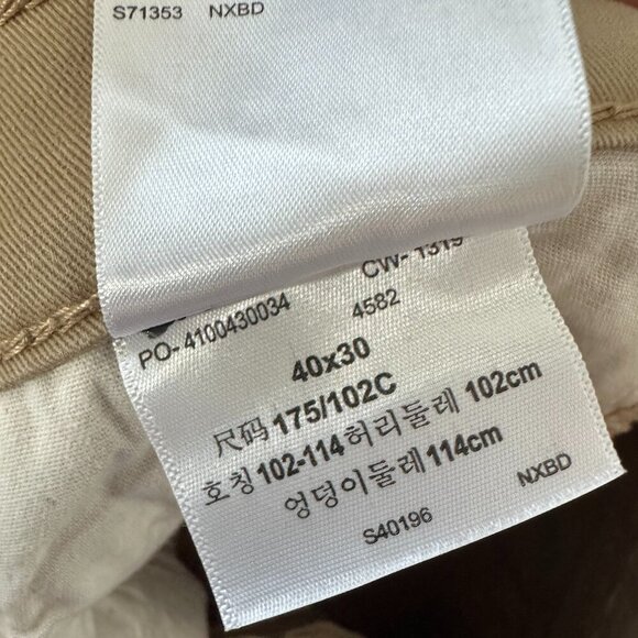 Levis Signature Men's Beige 40W x 30L Athletic Fit Chino Pants - Picture 9 of 16